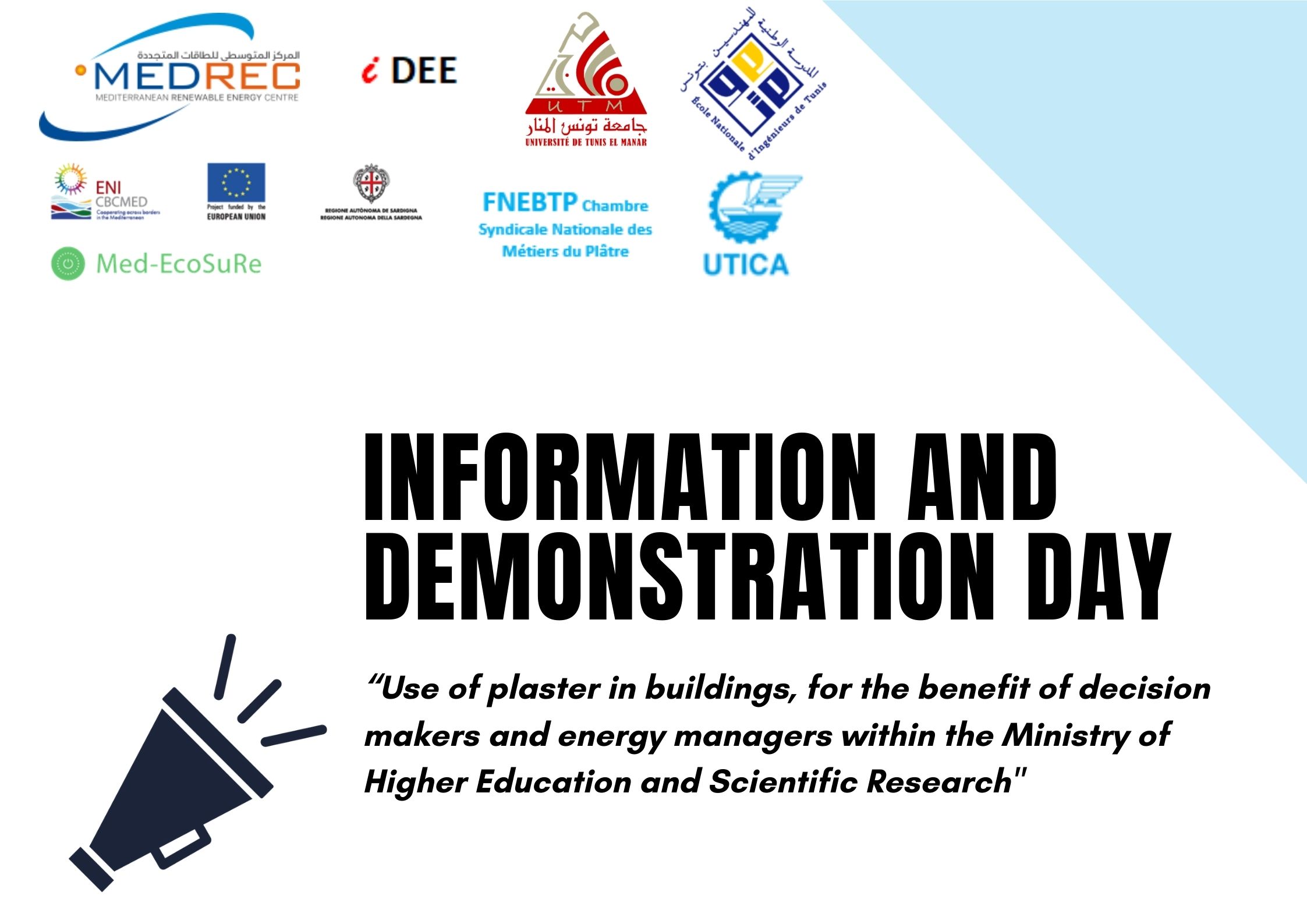 Information and Demonstration day “Use of plaster in buildings, for the benefit of decision makers and energy managers within the Ministry of Higher Education and Scientific Research"