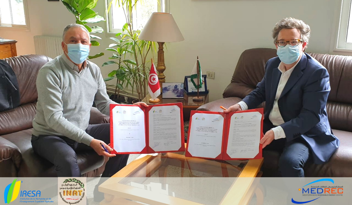 Signature of a collaboration agreement between MEDREC and the  National Agronomic Institute of Tunisia (INAT)