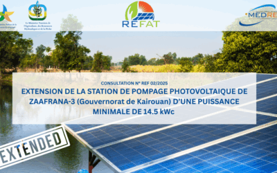 [REFAT] Prolongation des délais de la consultation: Extension de la station de pompage photovoltaique de zaafrana