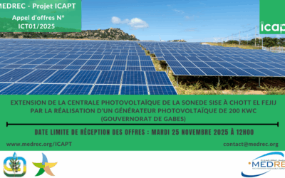 [ICAPT] Appel d’offres N° ICT01/2025:  Extension de la centrale photovoltaïque de la SONEDE