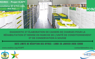 [ICAPT] Diagnostic et élaboration de cahiers de charges pour la réhabilitation et remise en marche de l’unité de conditionnement et de conservation à Sousse