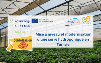 [MAENA]: Prolongation des délais de la consultation – Mise à niveau et modernisation d’une serre hydroponique en Tunisie